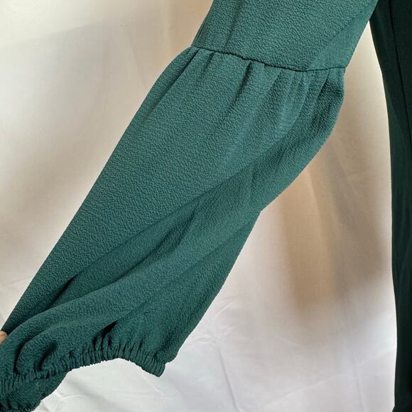 As U Wish Forest Green Long Sleeve Shift Dress – Size Small - Picture 3 of 8